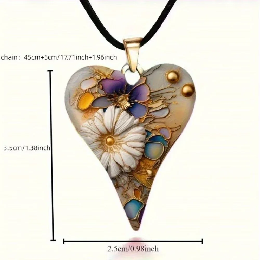 NWOT - Choice of 1 Vibrant Heart-Shaped Pendant Necklace - Picture 3 of 6